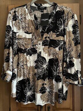 NWT Cocomo Petite Size Floral Top PXL